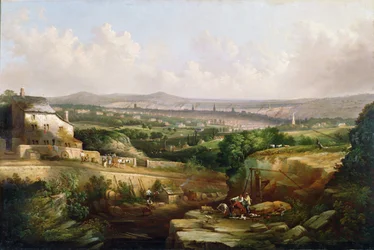 Vista de Sheffield desde Psalter Lane, c.1850